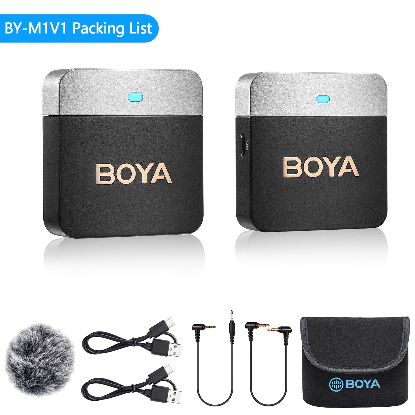 BOYA BY-M1V Wireless Lavalier Lapel Microphone