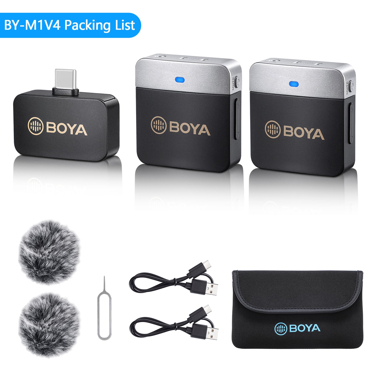 BOYA BY-M1V Wireless Lavalier Lapel Microphone