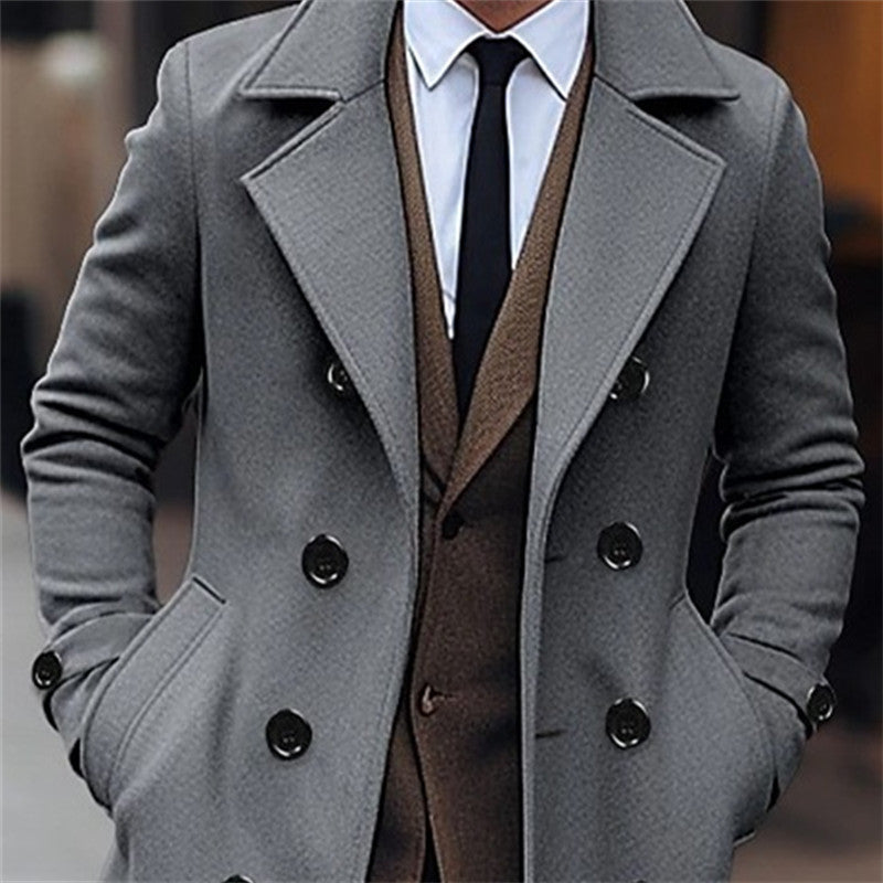 Men's Double Breasted Wool Coat