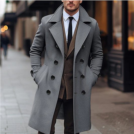 Men's Double Breasted Wool Coat