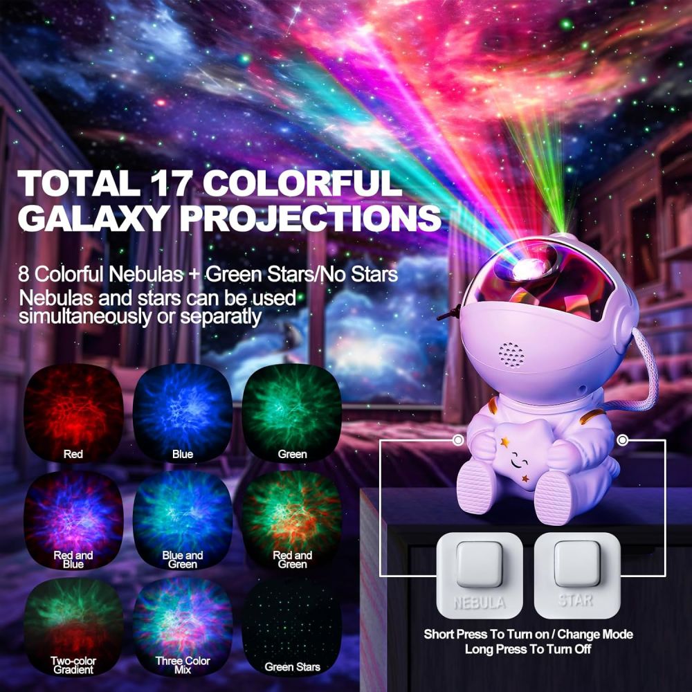 Astronaut Galaxy Star Projector Lamp