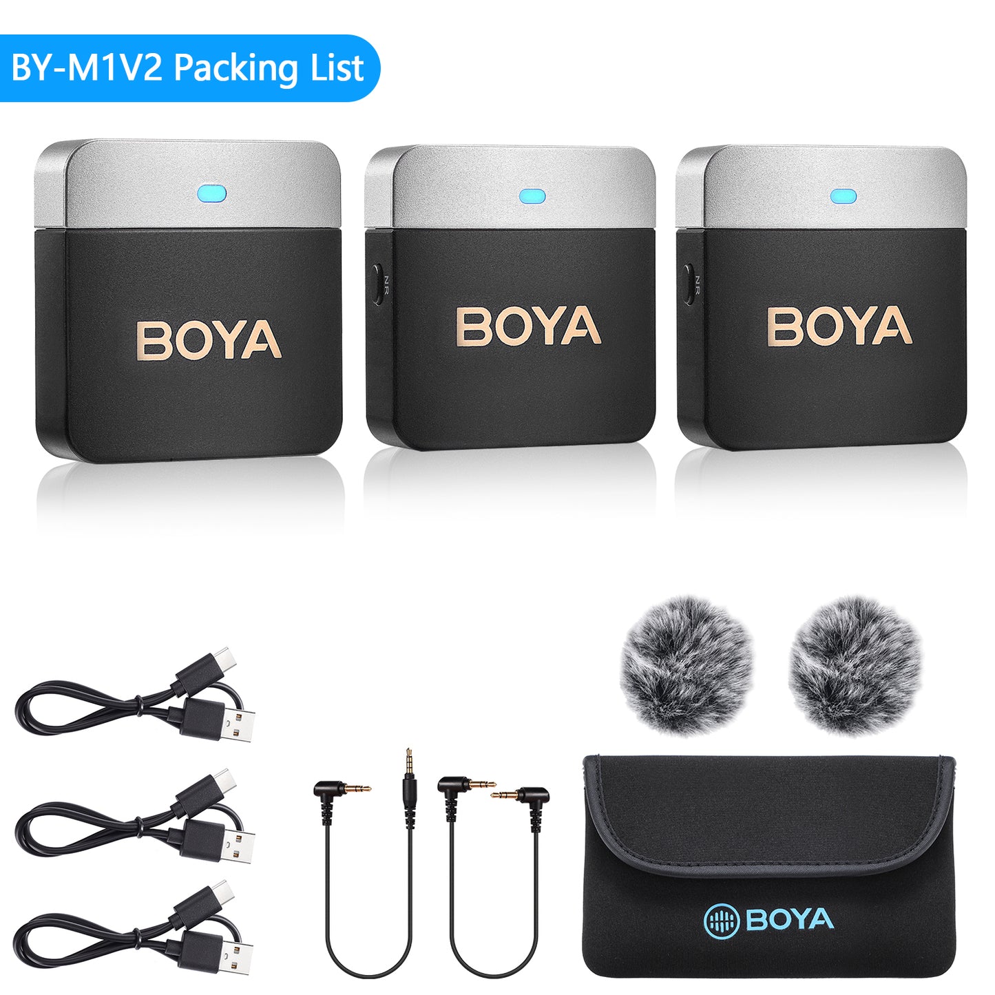 BOYA BY-M1V Wireless Lavalier Lapel Microphone